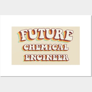 Future Chemical Engineer - Groovy Retro 70s Style Posters and Art